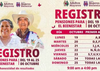 registro Pensión Bienestar octubre
