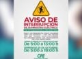 suspensión de energía eléctrica en Matamoros
