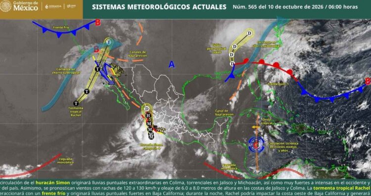 tormenta Rachel 10 de octubre