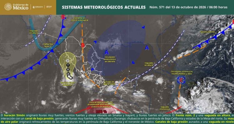 tormentas más fuertes martes