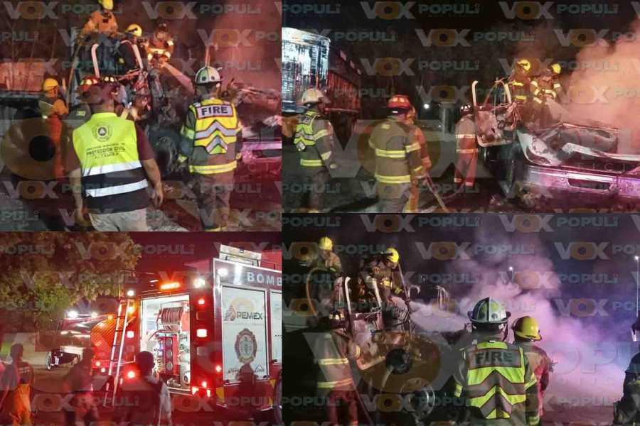 tráiler bomberos en Altamira