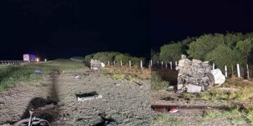 volcadura en Monterrey-Reynosa