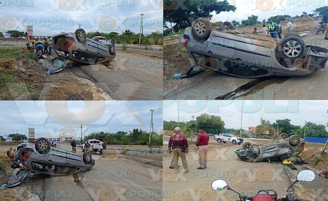volcadura puente El Edén en Altamira